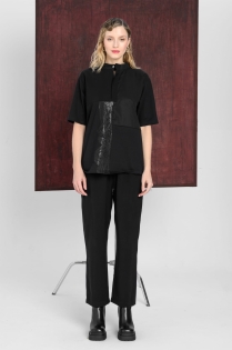 BOLD ICON t-shirt koszulka bluzka patchwork z panelami ręcznie szyta limitowana made in Poland czarna z malowaniem (16).jpg