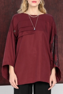 BOLD ICON bluzka burgundowa synthetic oversize (11).jpg