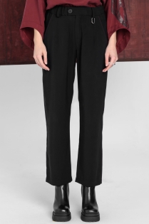 BOLD ICON spodnie eleganckie szerokie tencel z burgundową stebnówką czarne ekskluzywne limitowana kolekcja kapsułowa (4).jpg