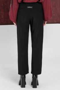 BOLD ICON spodnie eleganckie szerokie tencel z burgundową stebnówką czarne ekskluzywne limitowana kolekcja kapsułowa (2).jpg