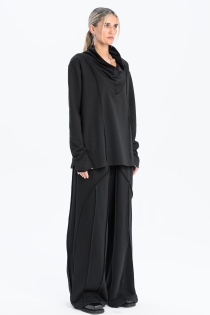 Damski longsleeve z tubą czarny synthetic  (6).jpg