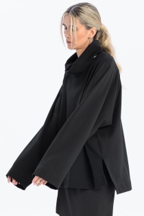 Bluzka z tubą oversize czarna rayon synthetic oddychająca (2).jpg