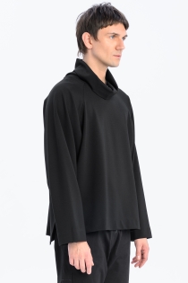 Bluza longsleeve z tubą oversize czarna rayon synthetic oddychająca (6).jpg