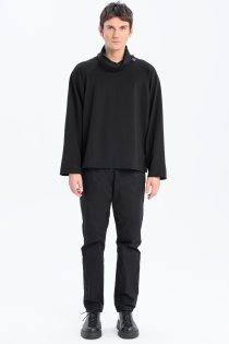 Bluza longsleeve z tubą oversize czarna rayon synthetic oddychająca (7).jpg