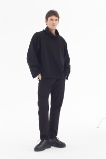 Bluza longsleeve z tubą oversize czarna rayon synthetic oddychająca (2).jpg