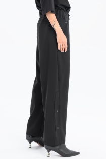 Spodnie eleganckie szerokie garniturowe casual do biura czarne high fashion z detalami loose fit (11).jpg