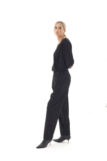 Spodnie eleganckie szerokie garniturowe casual do biura czarne high fashion z detalami loose fit (12).jpg