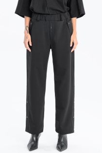 Spodnie eleganckie szerokie garniturowe casual do biura czarne high fashion z detalami loose fit (8).jpg
