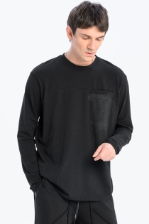 longsleeve męski dopasowany linoryt bawełna synthetic czarny made in poland basic (8).jpg