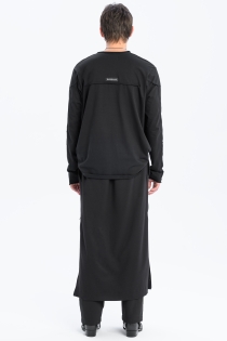 Spódnica synthetic oversize czarna ołówkowa z rozporkami rozpinana gothic długa (4).jpg