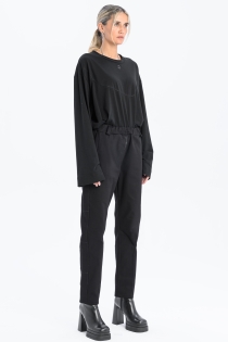 Spodnie dopasowane synthetic czarne garniturowe eleganckie casual do biura z przeszyciami made in poland (13).jpg