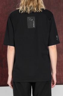 BOLD ICON t-shirt koszulka bluzka patchwork z panelami ręcznie szyta limitowana made in Poland czarna z malowaniem (3).jpg