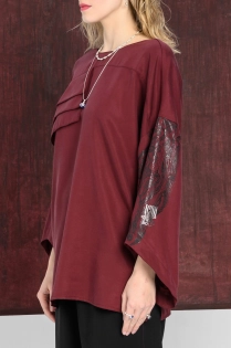 BOLD ICON bluzka burgundowa synthetic oversize (10).jpg