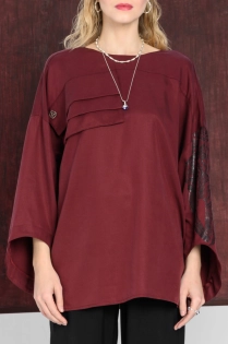 BOLD ICON bluzka burgundowa synthetic oversize (11).jpg