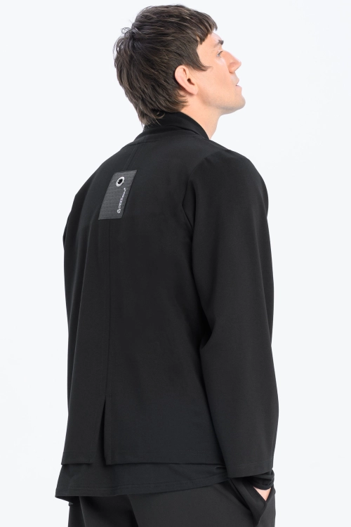 Lekka marynarka czarna narzutka męska bluza oddychająca do biura casual japan style (6).jpg