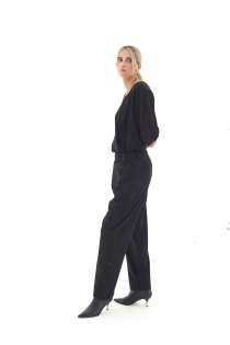 Spodnie eleganckie szerokie garniturowe casual do biura czarne high fashion z detalami loose fit (12).jpg