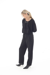 Spodnie eleganckie szerokie garniturowe casual do biura czarne high fashion z detalami loose fit (1).jpg