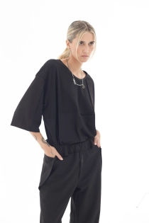 Spodnie eleganckie szerokie garniturowe casual do biura czarne high fashion z detalami loose fit (3).jpg