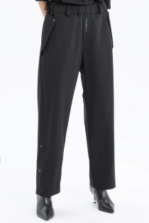 Spodnie eleganckie szerokie garniturowe casual do biura czarne high fashion z detalami loose fit (4).jpg
