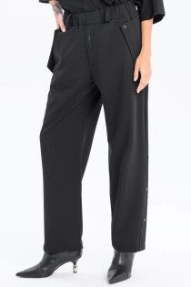 Spodnie eleganckie szerokie garniturowe casual do biura czarne high fashion z detalami loose fit (5).jpg