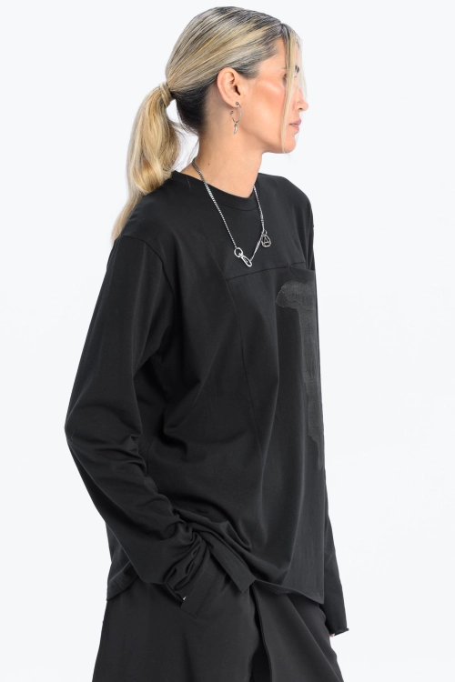longsleeve oversize damski dopasowany linoryt bawełna synthetic czarny made in poland basic (5).jpg