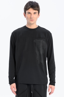 longsleeve męski dopasowany linoryt bawełna synthetic czarny made in poland basic (1).jpg