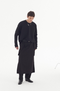 Spódnica synthetic oversize czarna ołówkowa z rozporkami rozpinana gothic długa (8).jpg