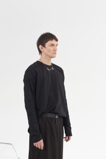 Spódnica synthetic oversize czarna ołówkowa z rozporkami rozpinana gothic długa (9).jpg