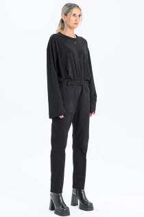 Spodnie dopasowane synthetic czarne garniturowe eleganckie casual do biura z przeszyciami made in poland (13).jpg