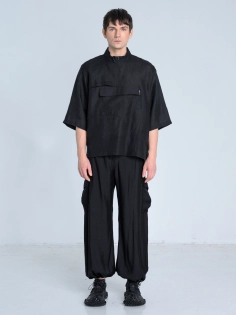 SS26 koszula len european flax ekskluzywna z krótkim rękawem azjatycka ze stójką japan style_0000_KJ6_9037.jpg