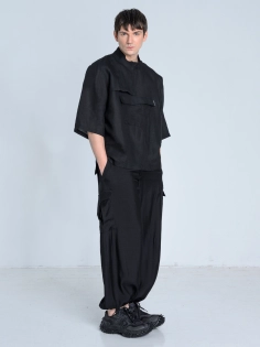 SS26 koszula len european flax ekskluzywna z krótkim rękawem azjatycka ze stójką japan style_0004_KJ6_9048.jpg